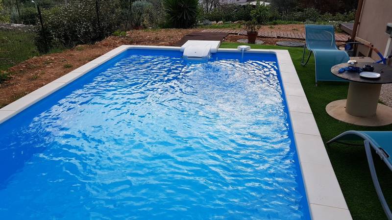 piscine avec liner bleu france