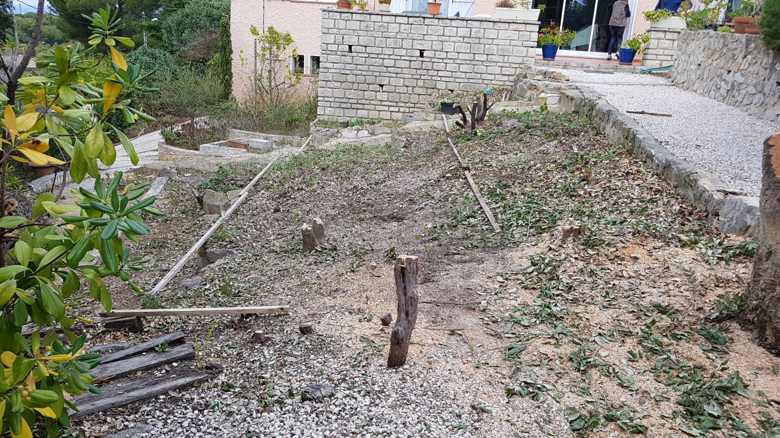 terrain avant construction de la piscine