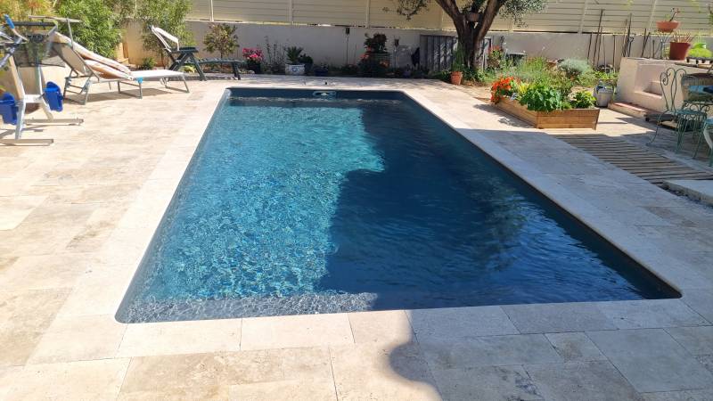Piscine en béton armé liner 7x3,5 Sanary sur mer Var 83